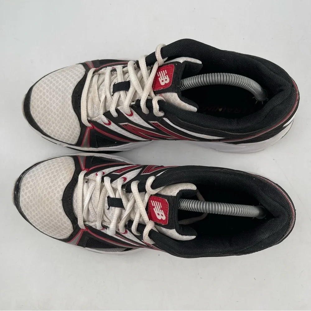 New Balance Men’s 758 Athletic Black White Red Low Top Lace-Up Shoes - Size 9.5